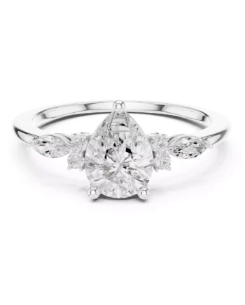 Δαχτυλίδι Pear Diamond ΔΛ22209 - Κοσμηματοπωλείο Μπινής