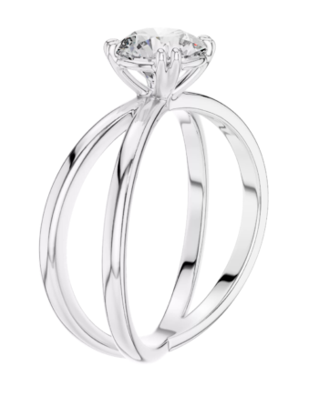 Δαχτυλίδι Λευκόχρυσο με 1.0ct Lab Grown Διαμάντι ποιότητας VVS, ΔΛ30714