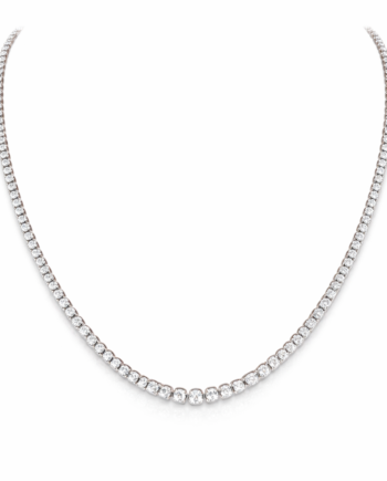 Κολιέ tennis από Λευκόχρυσο 18 καρατίων με Διαμάντια ΜΛΔ6,64CT - Κοσμηματοπωλείο Μπινής